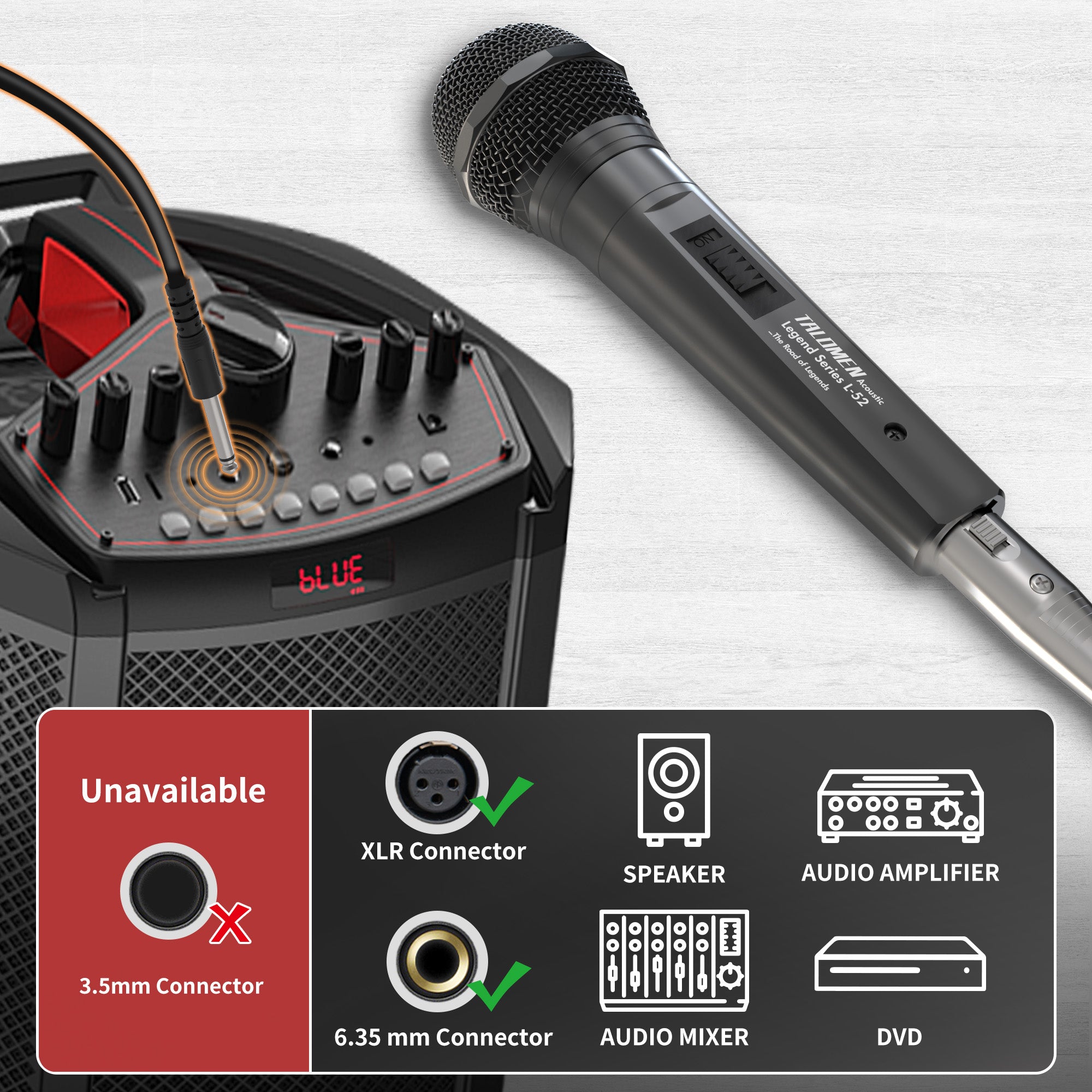 Talomen L52【Black Badge】| Microphone vocal professionnel