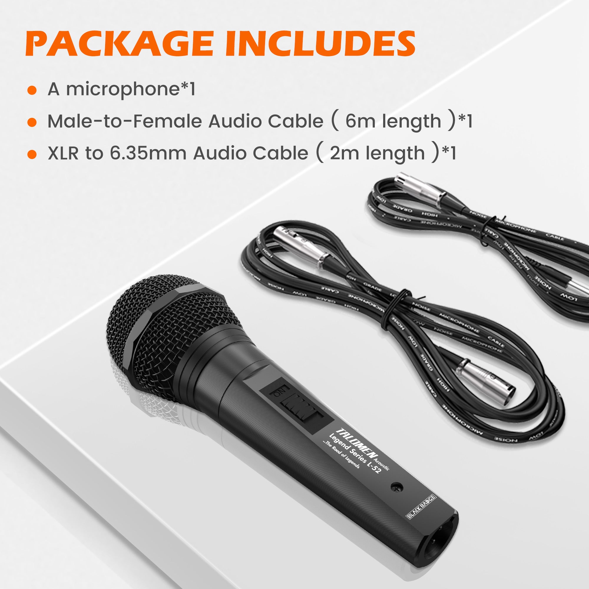 Talomen L52【Black Badge】| Microphone vocal professionnel