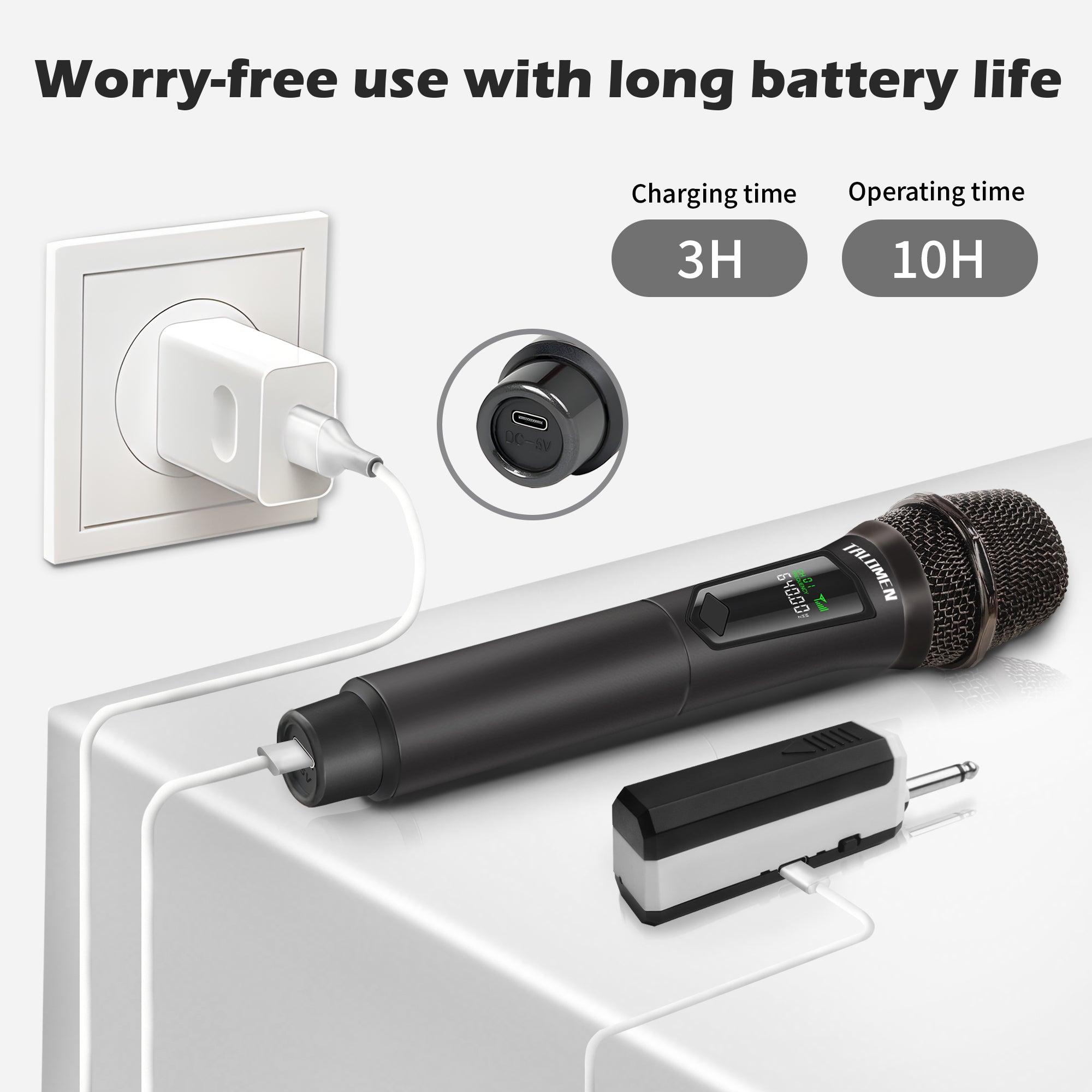 【🔥New 4-Mic Set】 Talomen Wireless Dynamic Microphone