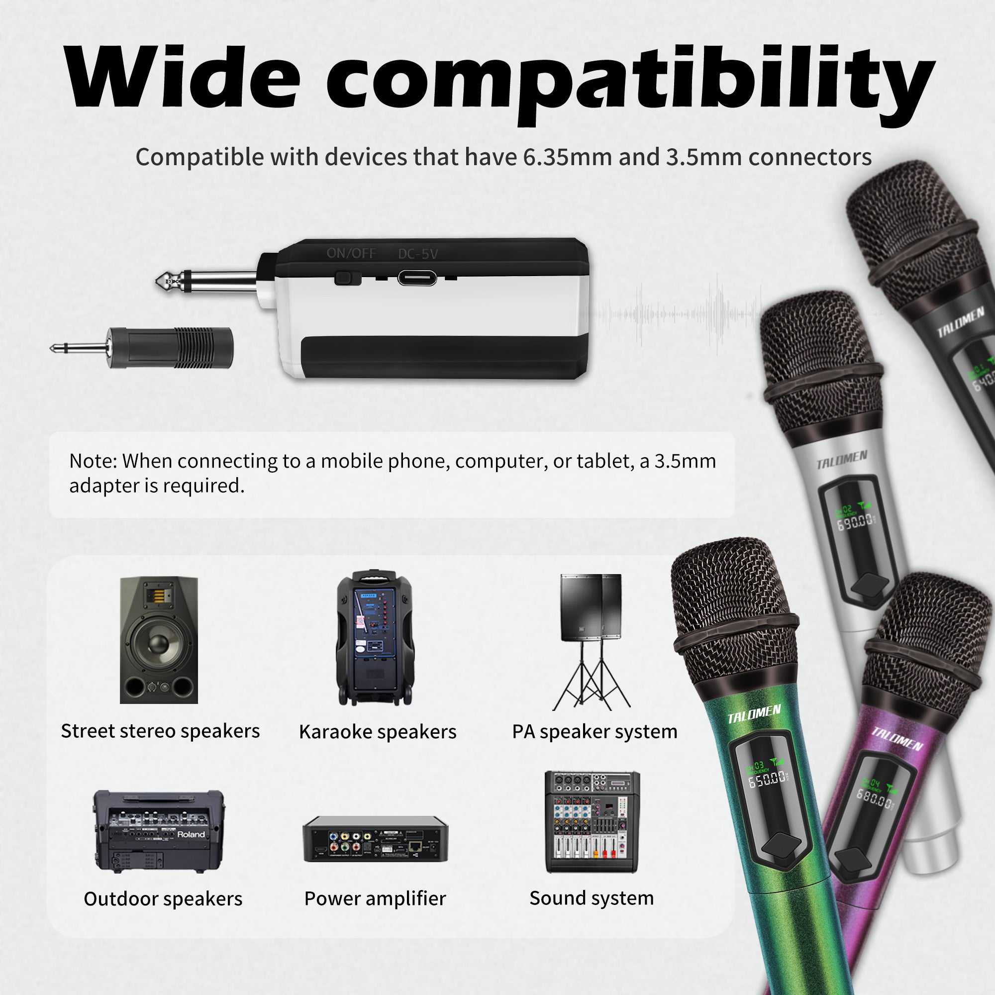 【🔥New 4-Mic Set】 Talomen Wireless Dynamic Microphone