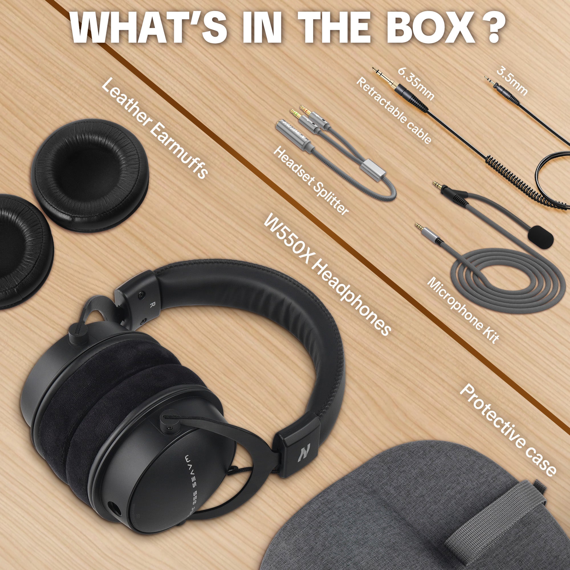 Talomen W550x Studio Monitor Headphone with Mic Kit