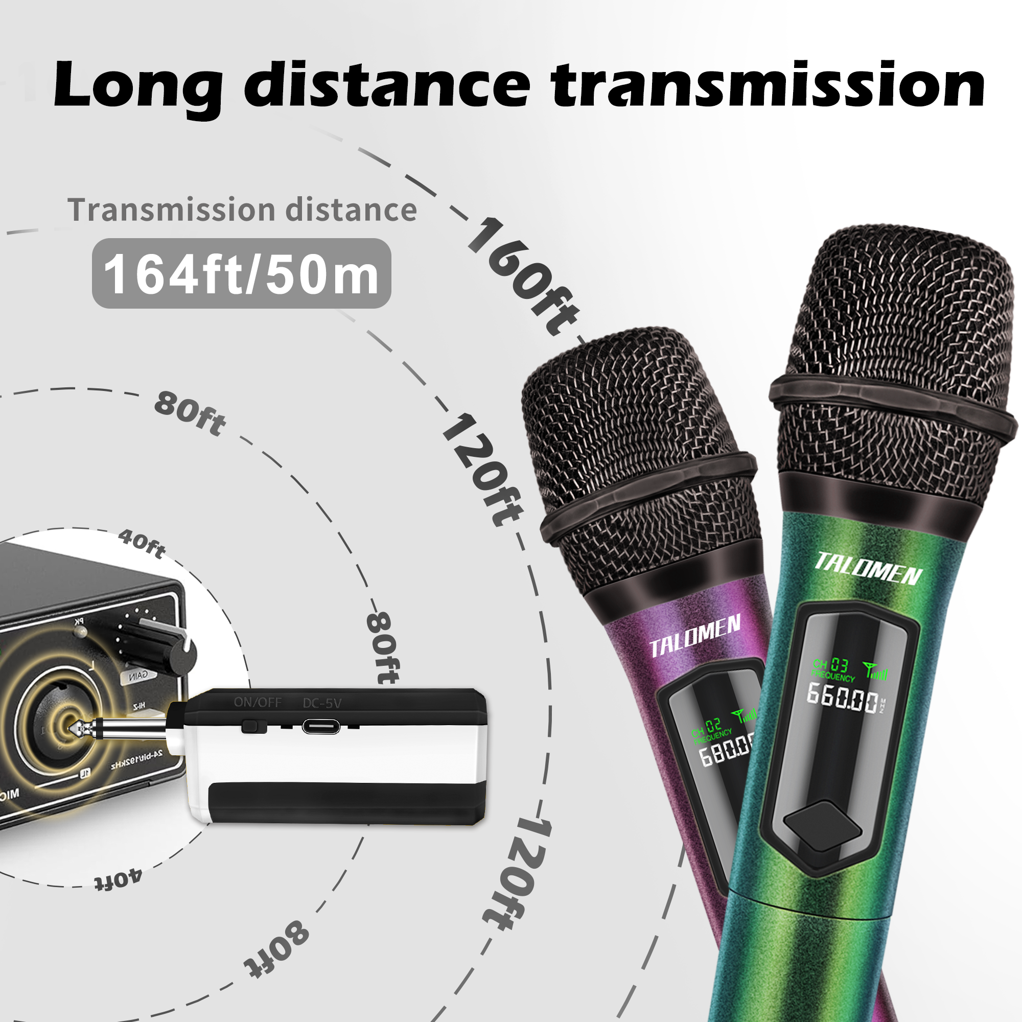 【🔥New 4-Mic Set】 Talomen Wireless Dynamic Microphone